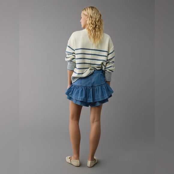 American Eagle Stretch Mini Ruffle Skort - Picture 2 of 9